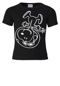 Футболка Logoshirt Snoopy Astronaut, черный