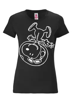 Футболка Logoshirt Snoopy Astronaut, черный
