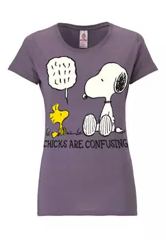 Футболка Logoshirt Snoopy Peanuts, лавандовый