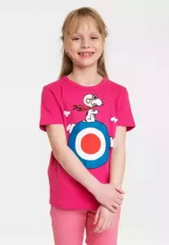 Футболка Logoshirt "Snoopy - Target" с лицензионным оригинальным дизайном, розовый