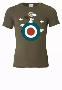 Футболка Logoshirt "Snoopy - Target" с лицензионным оригинальным дизайном, зеленый