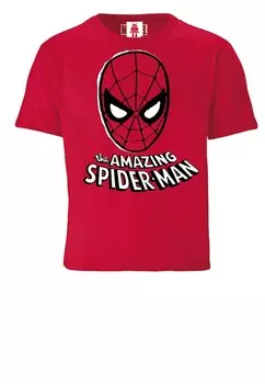 Футболка LOGOSHIRT Spider-Man Maske, цвет Cranberry