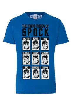 Футболка Logoshirt Star Trek Moods of Spock, синий