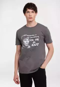 Футболка Logoshirt "Star Trek - Spock-Print", с принтом "Спок", серый