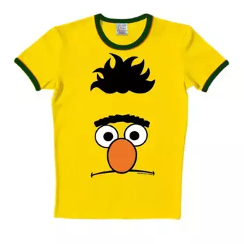 Футболка Logoshirt "Улица Сезам - Берт Фейс" с великолепным принтом, желтый