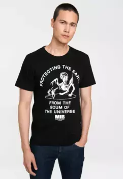 Футболка LOGOSHIRT "with Men", черный принт, черный