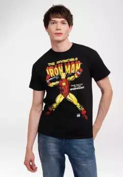 ФУТБОЛКА Logoshirt "Железный Человек – Рождение Силы" с лицензионным принтом, черный