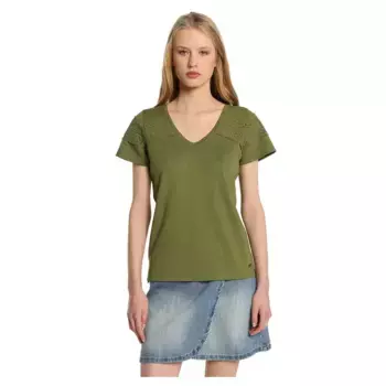 Футболка Lois Jeans 10916 short sleeve v neck, зеленый