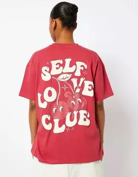 Футболка London Self Love Club розового цвета Skinnydip