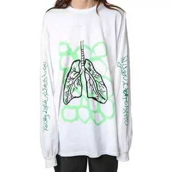 Футболка longsleeve mit "abstract lungs"-motiv white white Westfall, белый