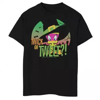 Футболка Looney Tunes Tweety Twick Or Tweet для мальчиков 8–20 лет с рисунком Хэллоуина Licensed Character