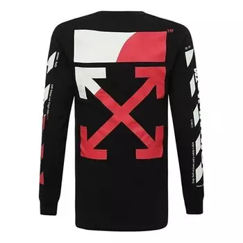 Футболка loose arrow long sleeves pullover red/black Off-White, красный