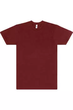 Футболка Los Angeles Apparel USA-Made 50/50 Поли/Хлопок, цвет heather cranberry