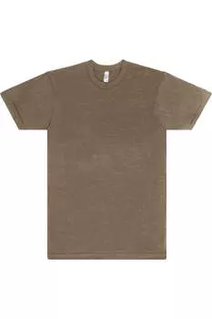 Футболка Los Angeles Apparel USA-Made 50/50 Поли/Хлопок, цвет heather lieutenant