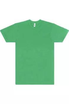 Футболка Los Angeles Apparel USA-Made 50/50 Поли/Хлопок, цвет heather kelly green