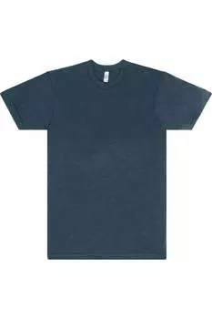 Футболка Los Angeles Apparel USA-Made 50/50 Поли/Хлопок, цвет black aqua