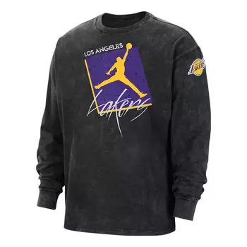 Футболка los angeles lakers courtside statement edition футболка с длинным рукавом Air Jordan, черный