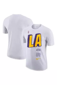 Футболка Los Angeles Lakers с цветными блоками Nike, белый