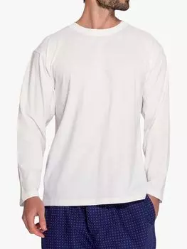 Футболка Lounge с длинными рукавами из органического материала GOTS British Boxers, белый
