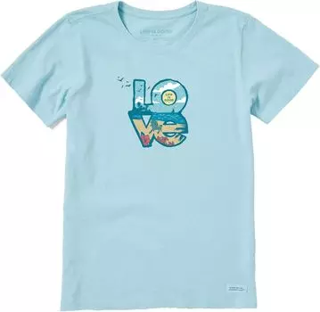 Футболка Love Beach Landscape с короткими рукавами Crusher Life is Good, цвет Beach Blue