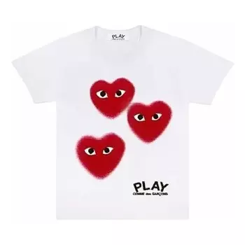 Футболка love short sleeve white Comme Des Garcons Play, белый
