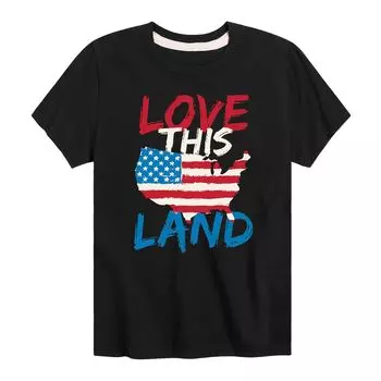 Футболка Love This Land с рисунком Americana для мальчиков 8–20 лет Licensed Character