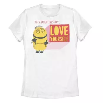 Футболка Love Yourself с групповым портретом «Миньоны ко Дню святого Валентина» для юниоров Licensed Character