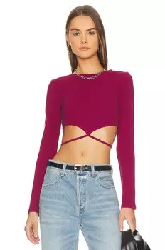 Футболка Lovers and Friends Waist Tie, цвет Wine Red