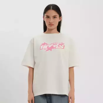 Футболка Low Lights Studios Lucky 7 T-Shirt, бежевый/розовый