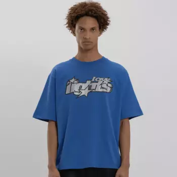 Футболка Low Lights Studios Lucky 7 T-Shirt, синий/серебристый