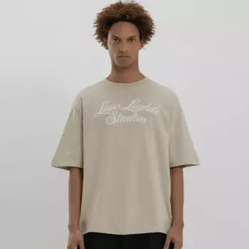 Футболка Low Lights Studios Shutter T-Shirt, бежевый/белый