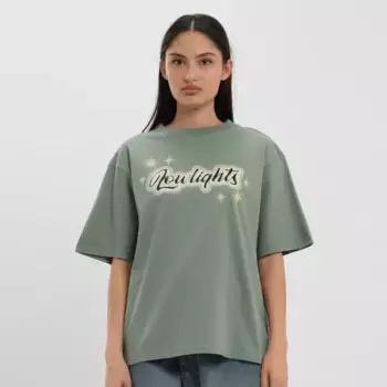 Футболка Low Lights Studios Sparkle T-Shirt, зеленый/черный/желтый