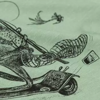 Футболка «Лягушка на лету» мужская Slow Loris, цвет Sage