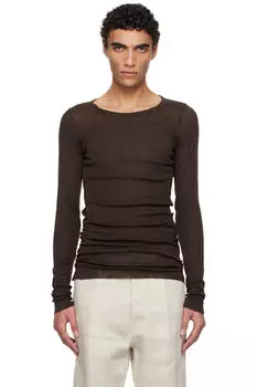 Футболка LS коричневая Hollywood Rib Rick Owens