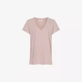 Футболка Luana из хлопкового джерси с V-образным вырезом Reiss, розовый