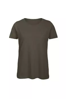 Футболка «Любимая» из органического хлопка B&C, хаки