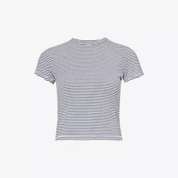 Футболка luca из эластичного модала с полосками Rag & Bone, черный