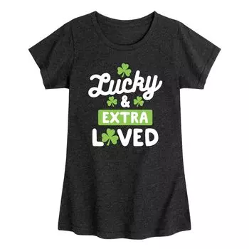 Футболка Lucky And Extra Loved для девочек 7–16 лет Licensed Character, черный
