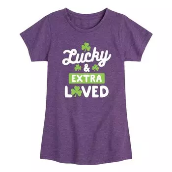Футболка Lucky And Extra Loved для девочек 7–16 лет Licensed Character, фиолетовый