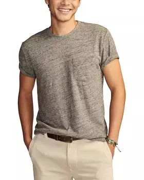 Футболка Lucky Brand Linen Pocket Crew Neck Tee, цвет Heather Grey