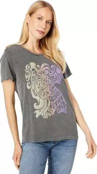 Футболка Lucky Brand Peace City Festival Classic Crew, цвет Plum Kitten