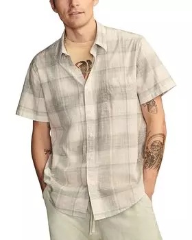 Футболка Lucky Brand Plaid San Gabriel 1 Pocket Shirt, цвет Grey Plaid