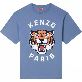 Футболка Lucky Tiger с круглым вырезом KENZO, синий
