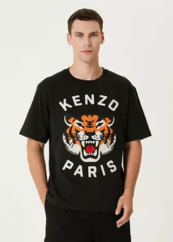 Футболка Lucky Tiger с логотипом Kenzo, черный