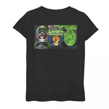 Футболка Luigi's Mansion 3 Luigi Banner с графическим рисунком для девочек 7–16 лет Licensed Character
