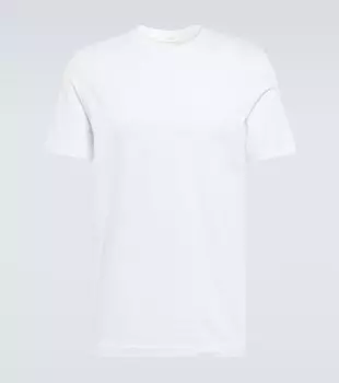 Футболка Luke из хлопкового джерси The Row, белый