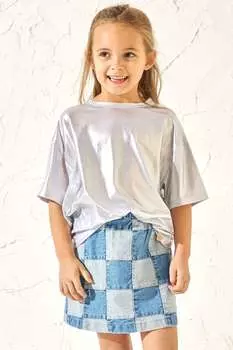 Футболка Luna из джерси Angel & Rocket, серебряный