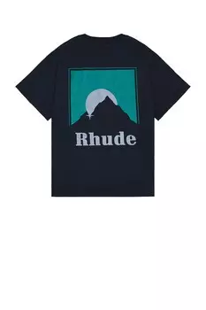 Футболка «Лунный свет» Rhude, цвет Vintage Black