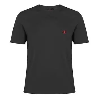 Футболка lv classic logo cotton for men white Louis Vuitton, черный