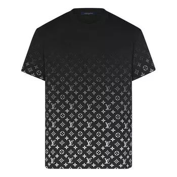 Футболка lv monogram gradient for men black Louis Vuitton, черный
